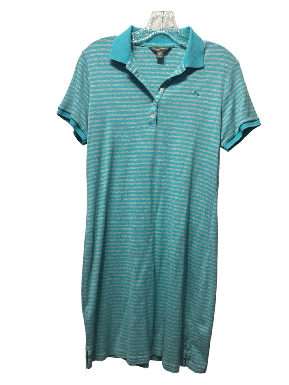 Tommy Bahama Turquoise Polo dress with Classic Stripes SP - Picture 2 of 6